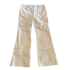 5a7 Cinq a Sept Women's High Rise Cotton Blend Casual Pants Cream, Size 8 NWOT